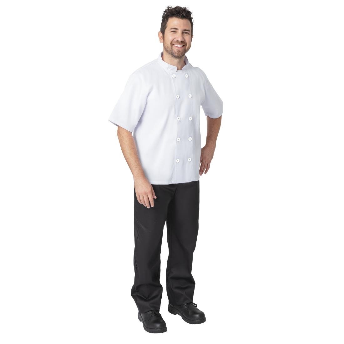 Lot de 2 vestes de cuisine blanches Nisbets Essentials - Taille XS