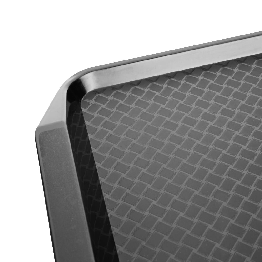 Plateau fast-food à poignées Olympia Kristallon noir 435x305mm