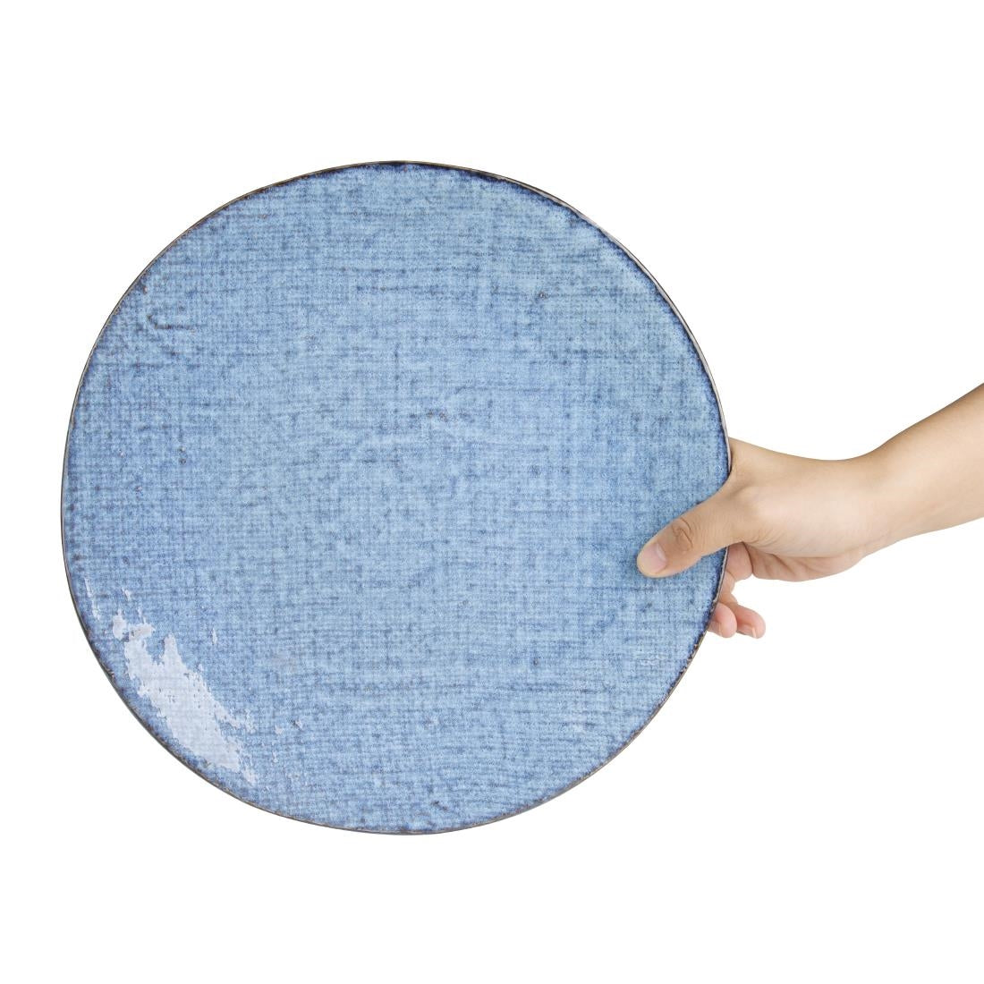 Assiettes plates Olympia Denim Blue 285 mm (lot de 4)