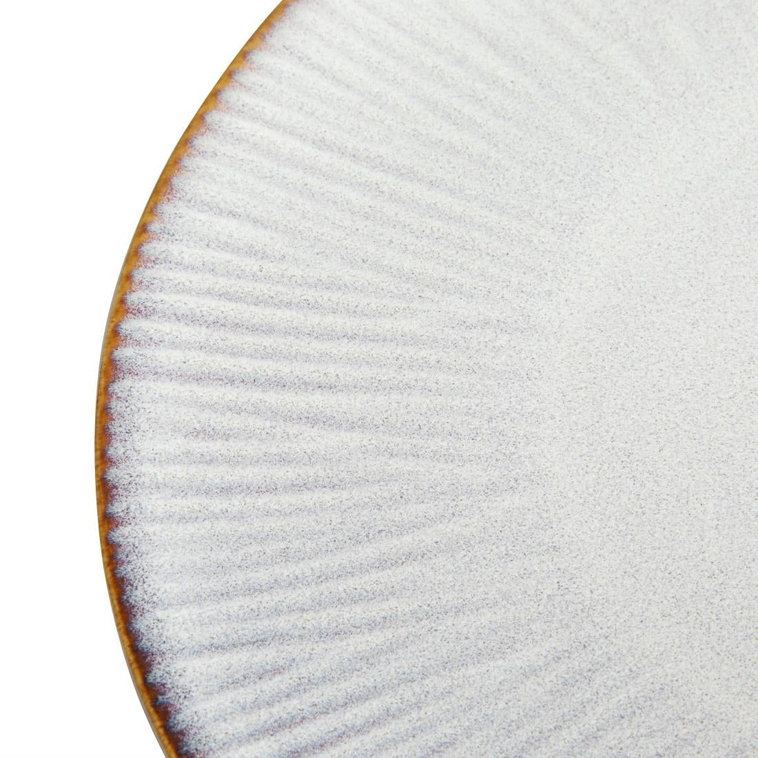 Assiettes plates Olympia Drift en relief gris 220mm (lot de 6)