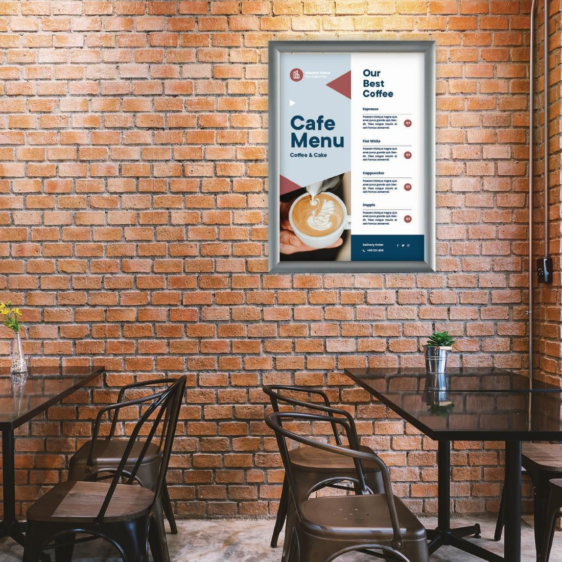 Cadre clipsable en aluminium Europel A4 25mm