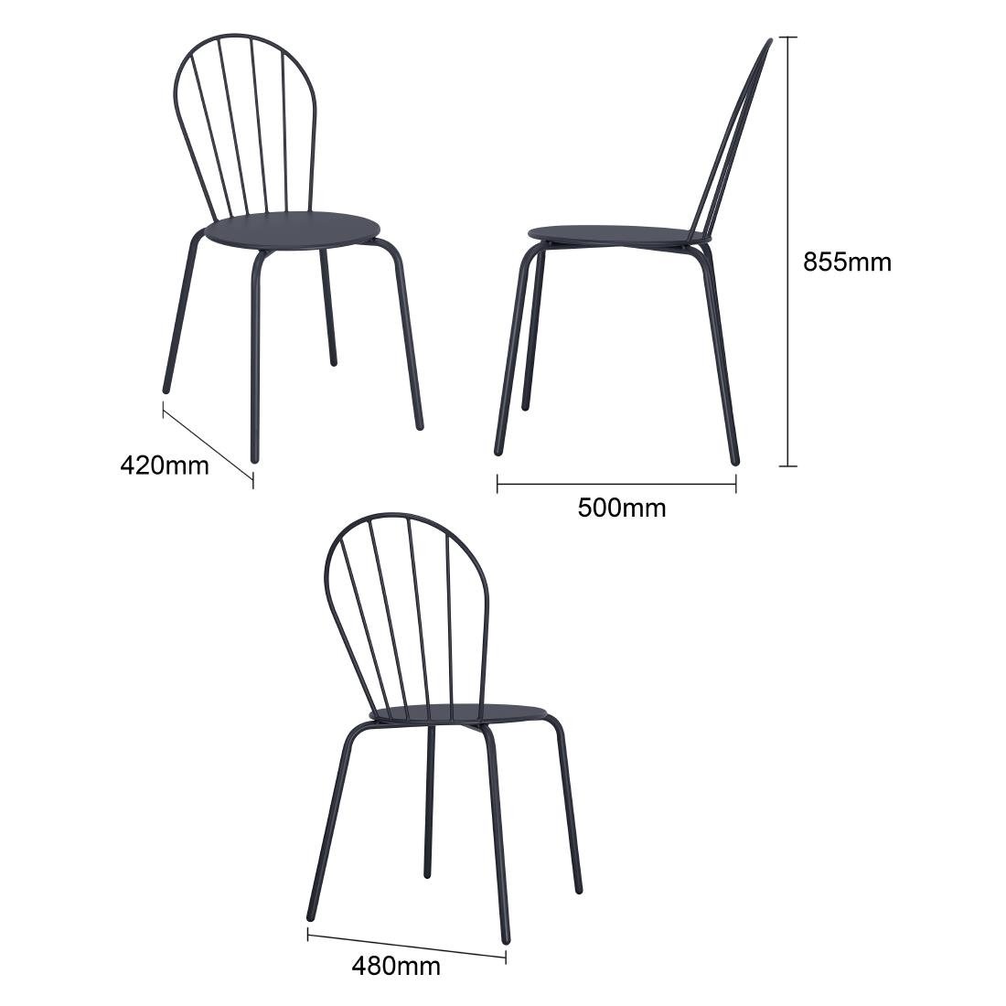 Chaises Bolero Adeline bleu - NISBETS