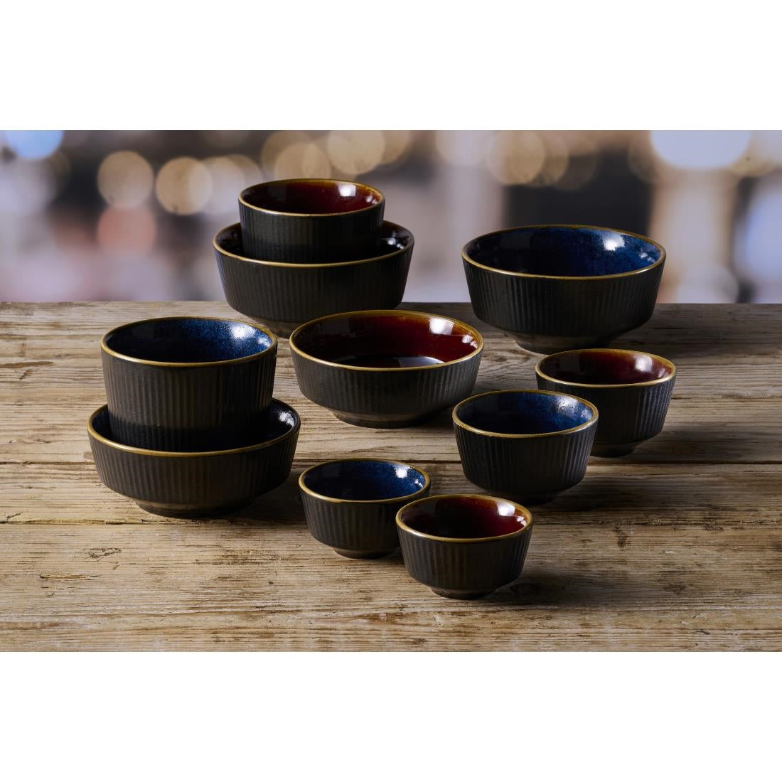 Pots à frites Churchill Nourish Tokyo Black Kochi 330ml (Lot de 12)