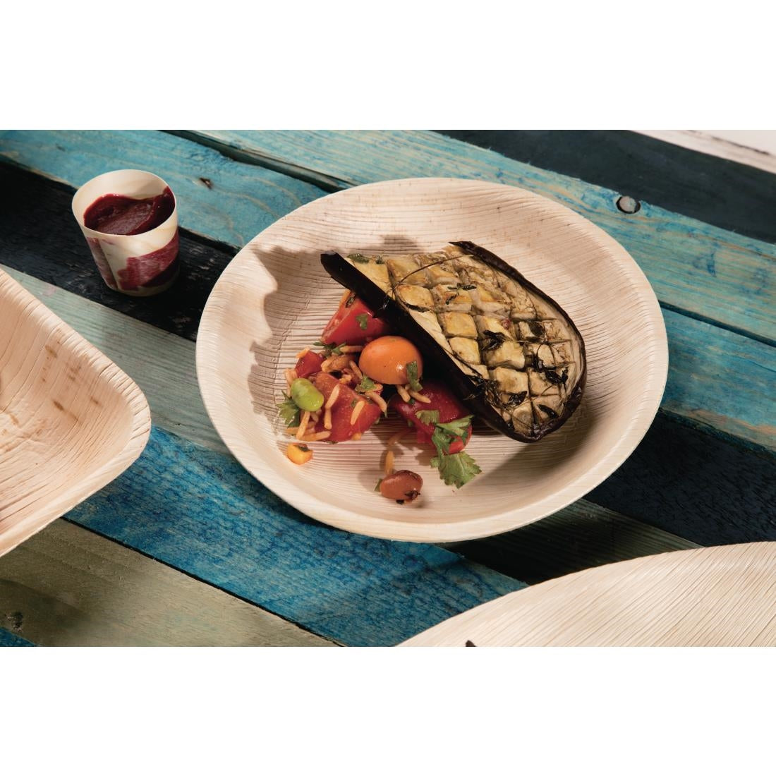 Assiettes creuses rondes en feuilles de palmier Fiesta Compostable 175mm (lot de 100)