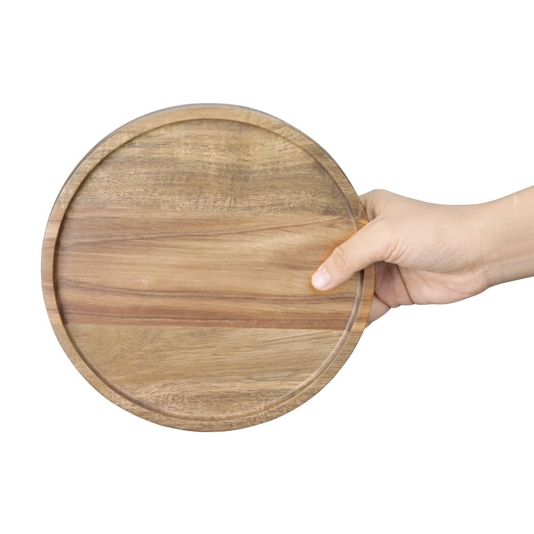 Assiette ronde en acacia Olympia 200mm