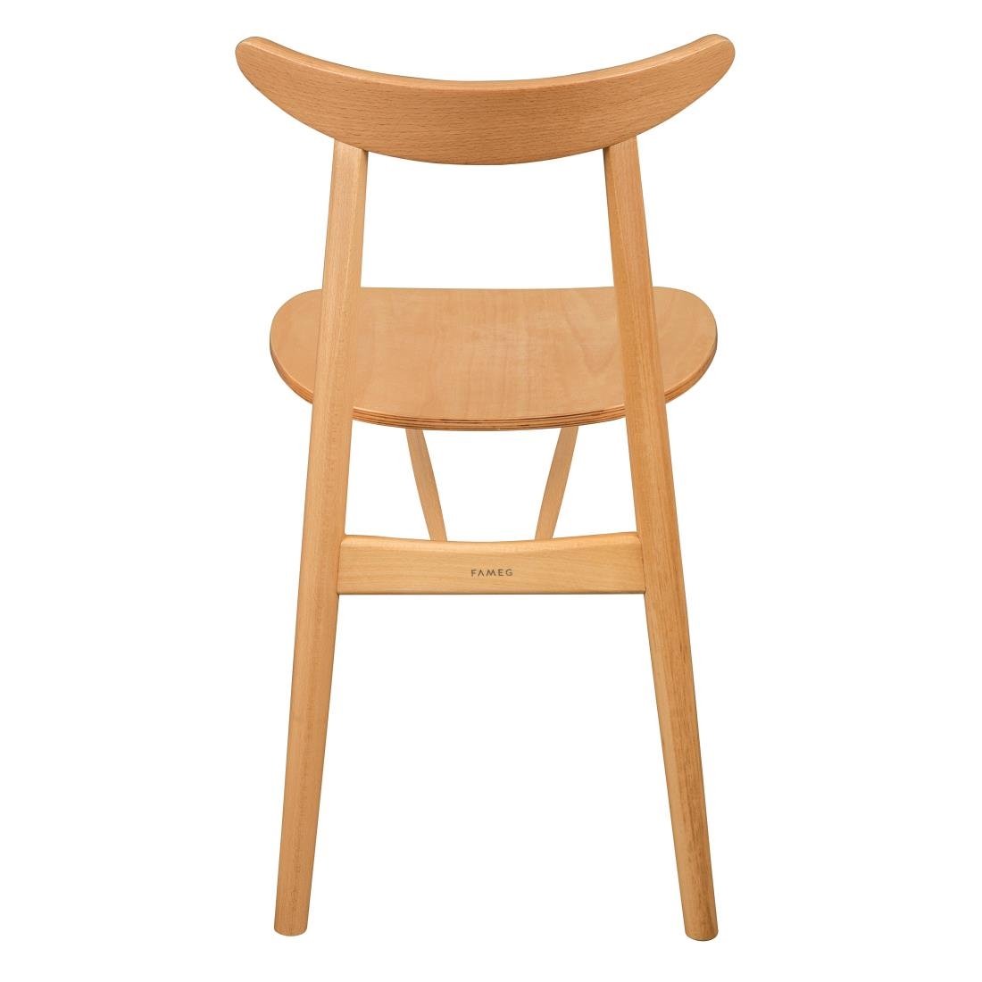 Chaises en bois courbé Fameg Cowhorn hêtre naturel (lot de 2)