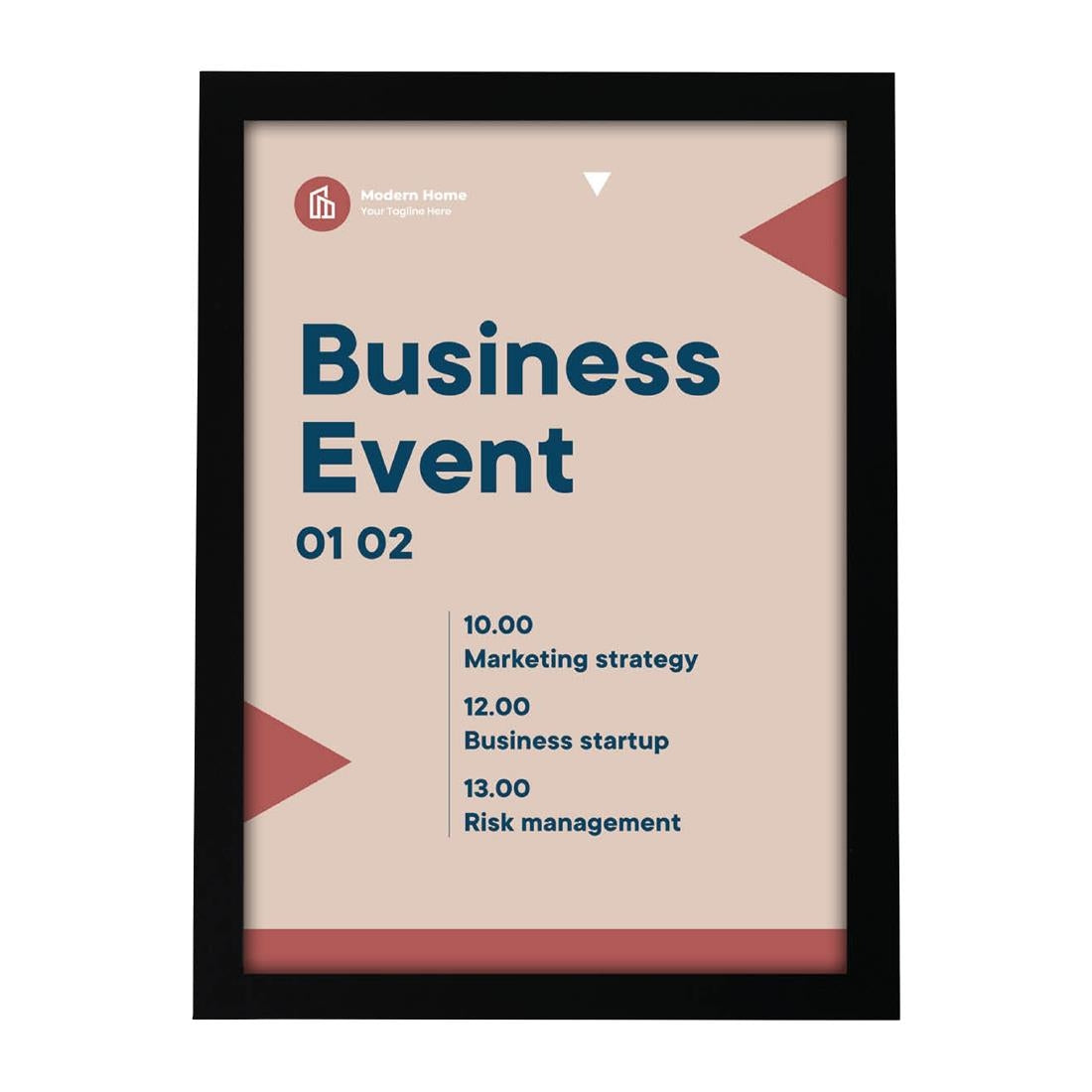 Cadres d'affichage autocollants Europel A4 noirs (lot de 2)