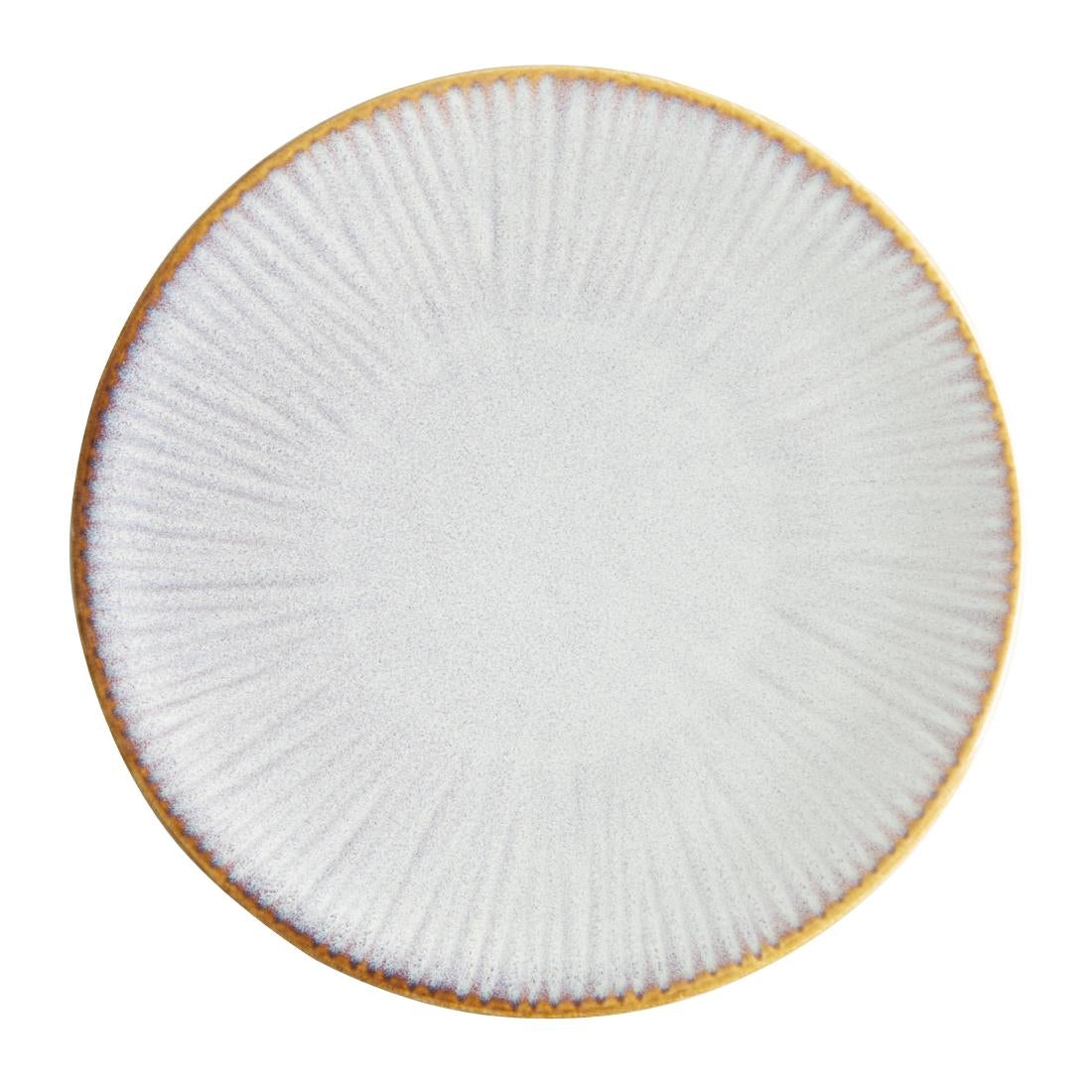 Assiettes plates Olympia Drift en relief gris 180mm (lot de 6)