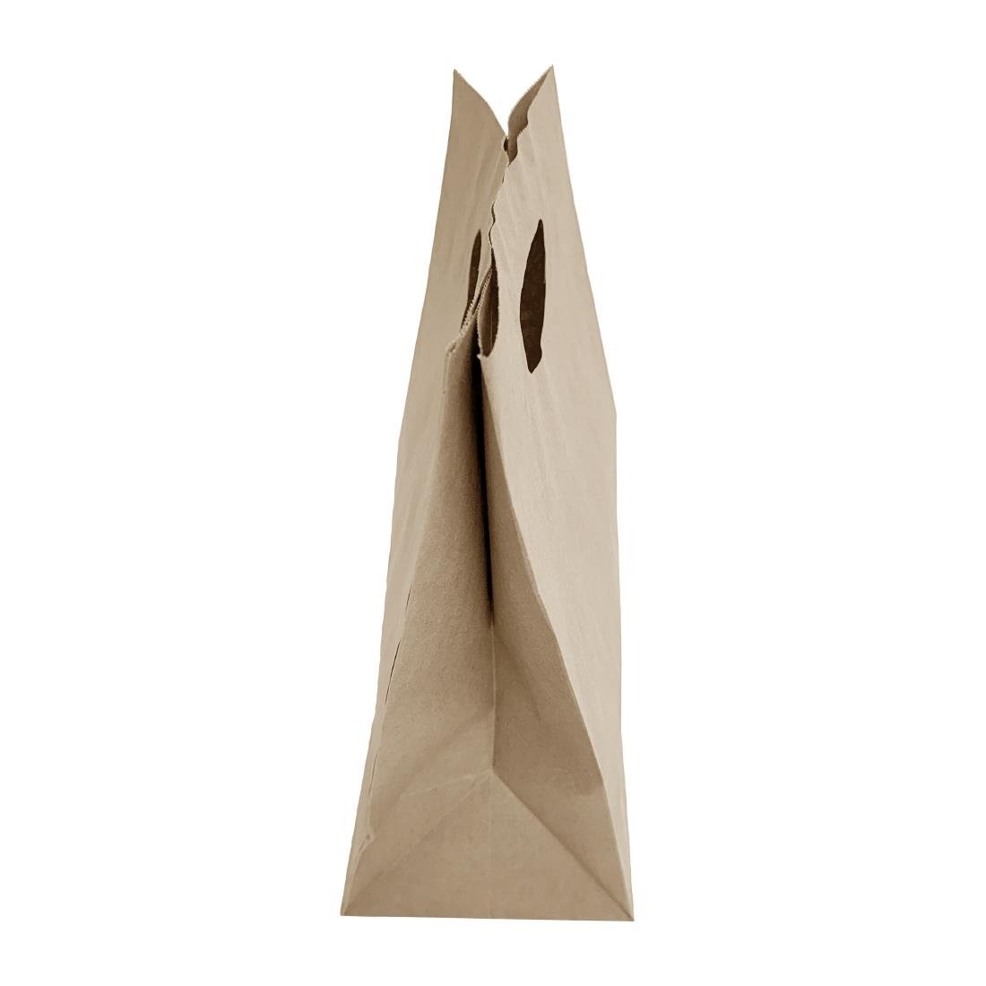 Grands sacs en papier avec poignée découpée en D Fiesta Recyclable marron (lot de 250)