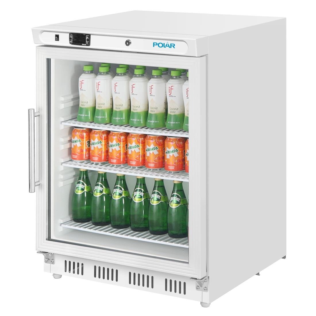 Vitrine réfrigérée positive dessous de comptoir Polar Série C 150L blanc