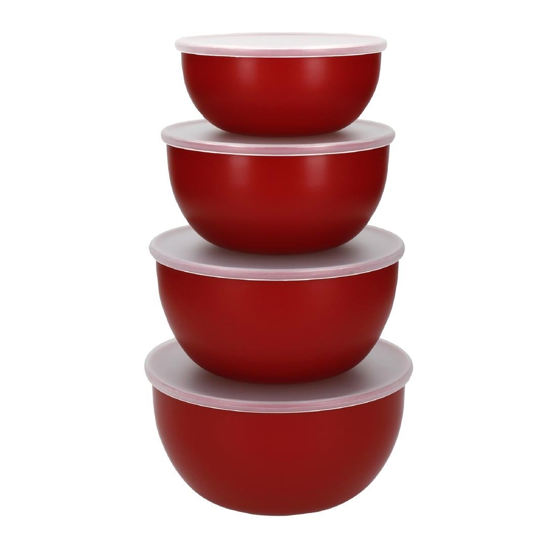 Bols de préparation avec couvercles KitchenAid rouge empire (lot de 4)