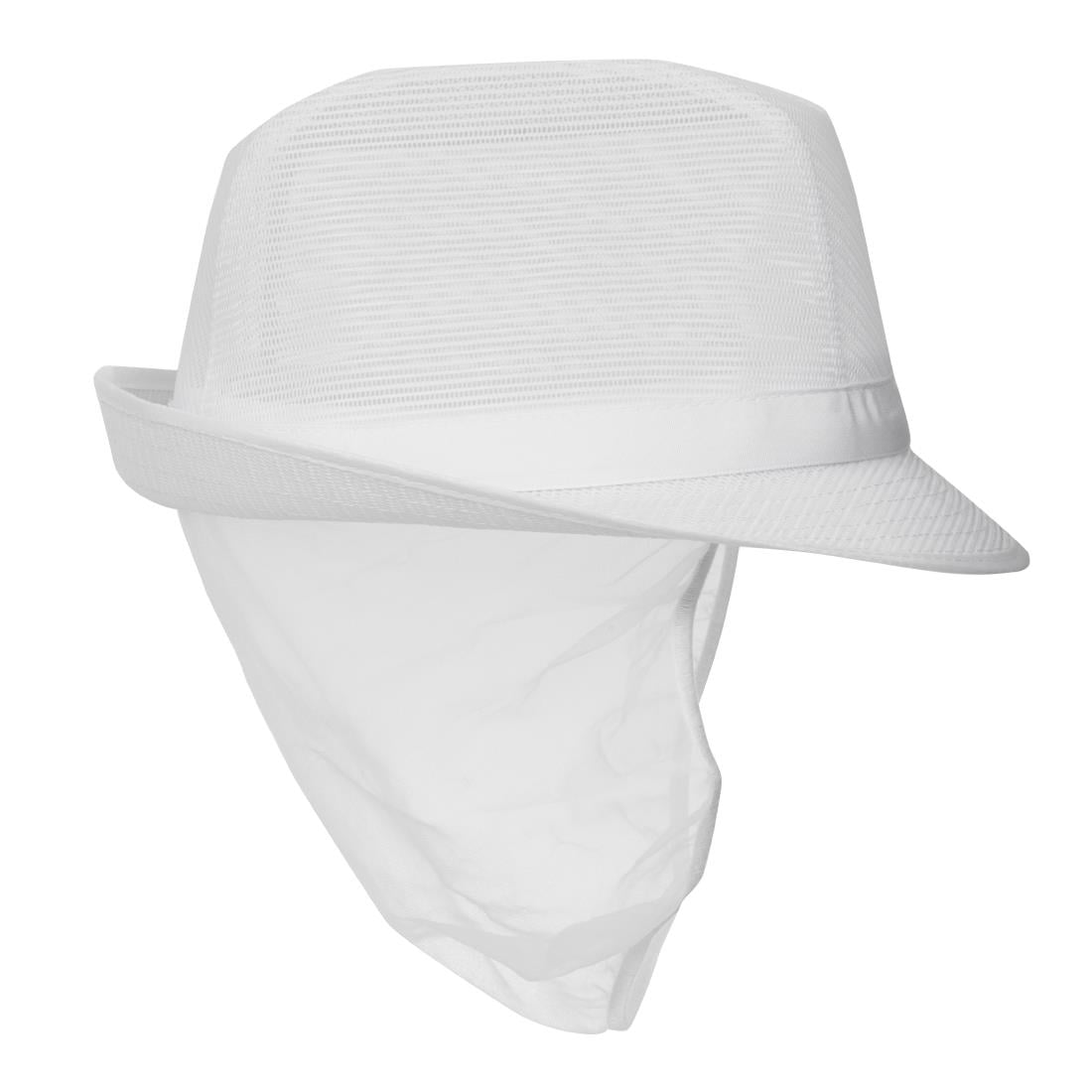 Chapeau Trilby blanc avec résille M - NISBETS