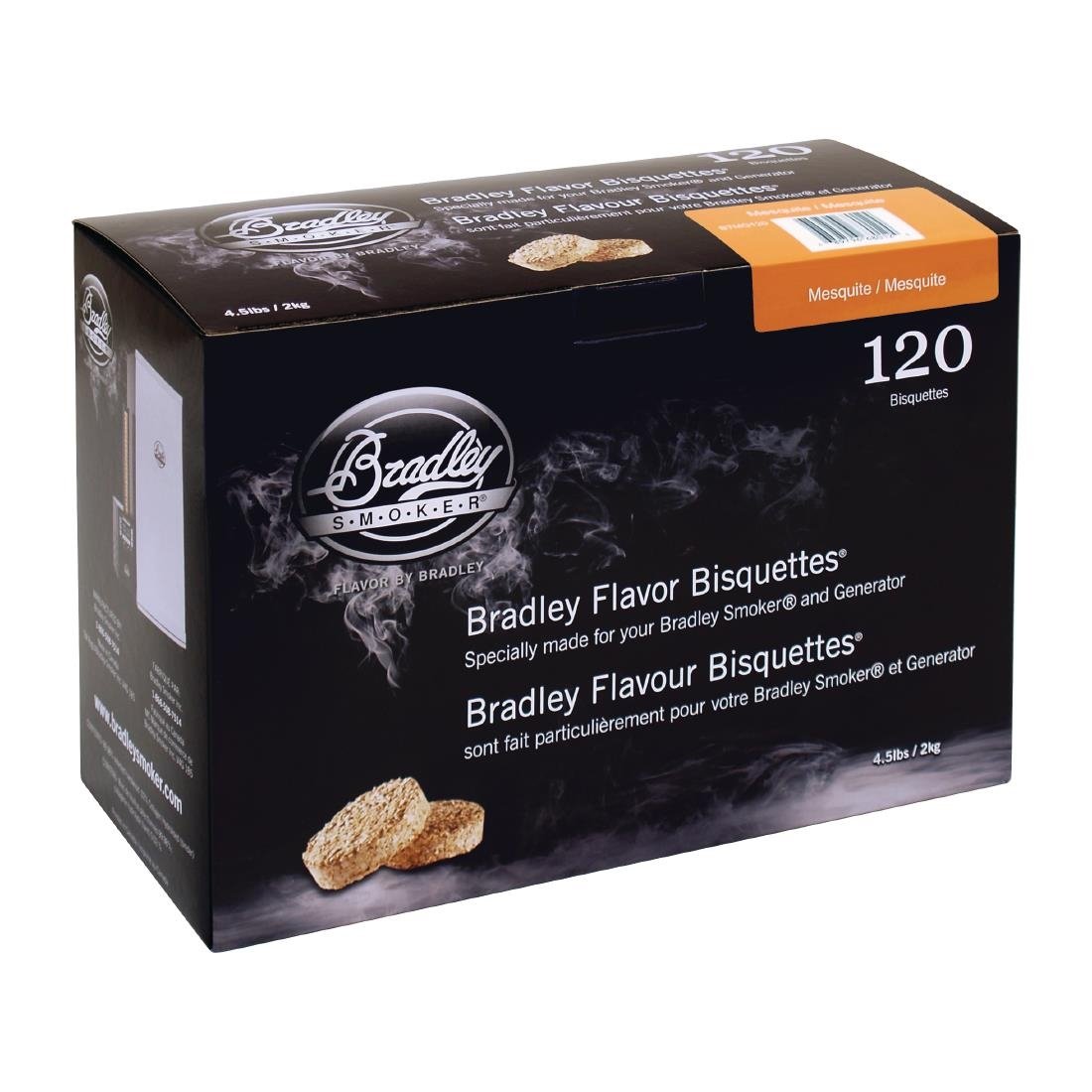 Briquettes Bradley Smoker arôme mesquite (lot de 120) - NISBETS