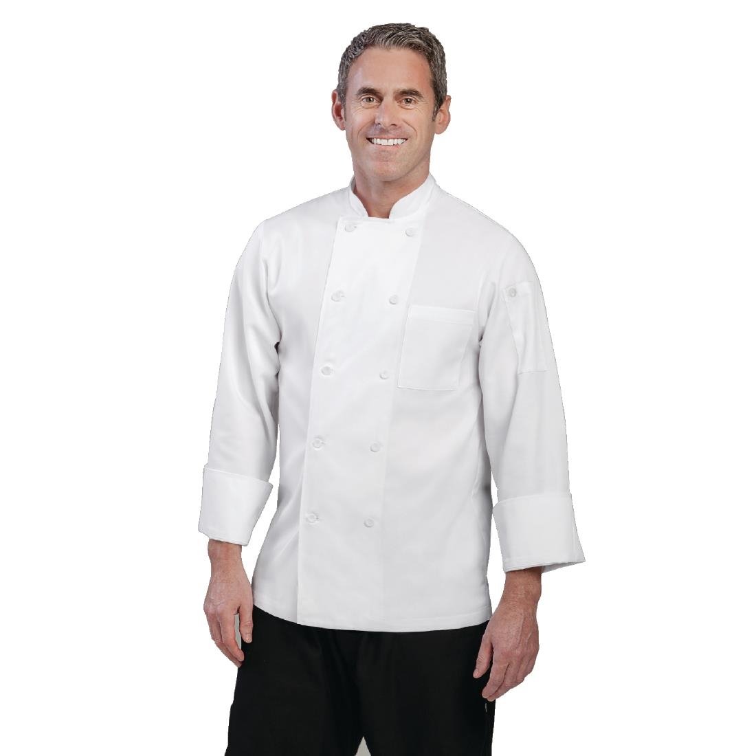 Veste de cuisine mixte Le Mans Chef Works blanche - NISBETS
