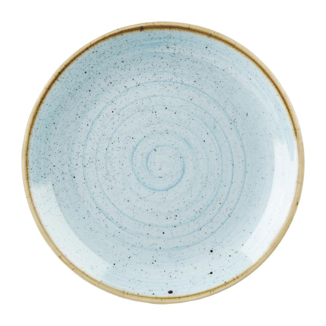Assiettes rondes Churchill Stonecast Duck Egg 228mm (Lot de 12)