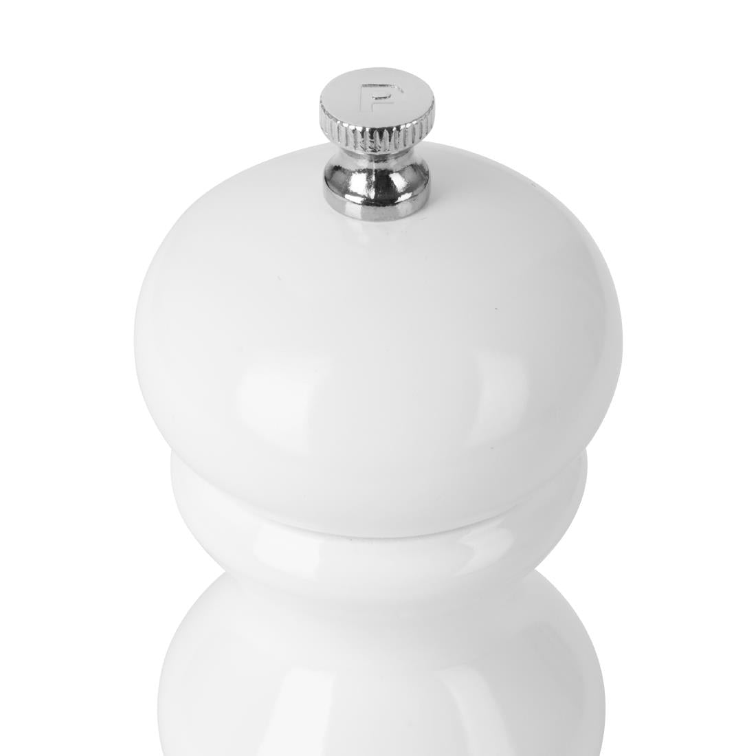 Moulin à sel ou à poivre Olympia en bois d'hévéa 125mm blanc