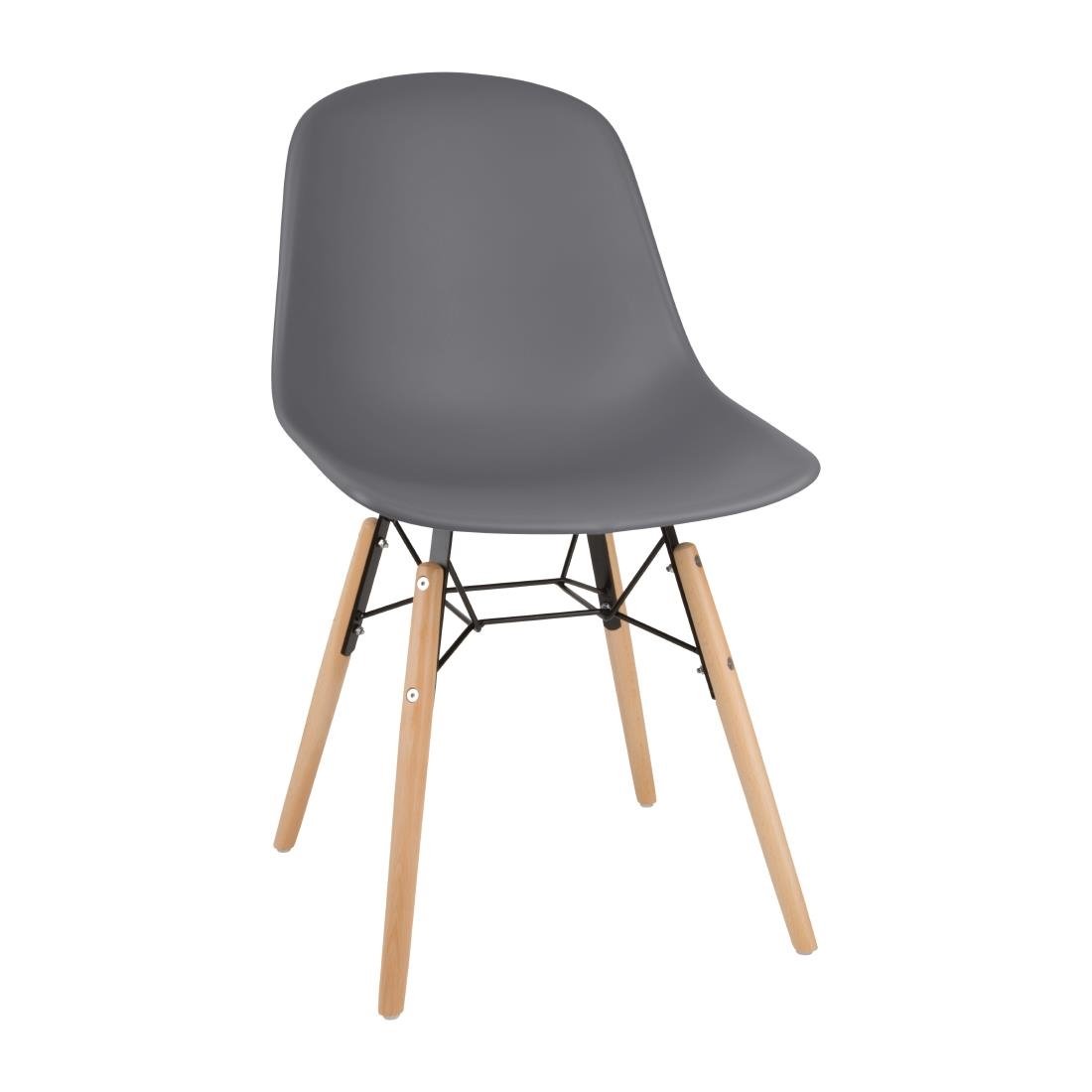 Chaises Bolero Arlo gris foncé (lot de 2) - NISBETS
