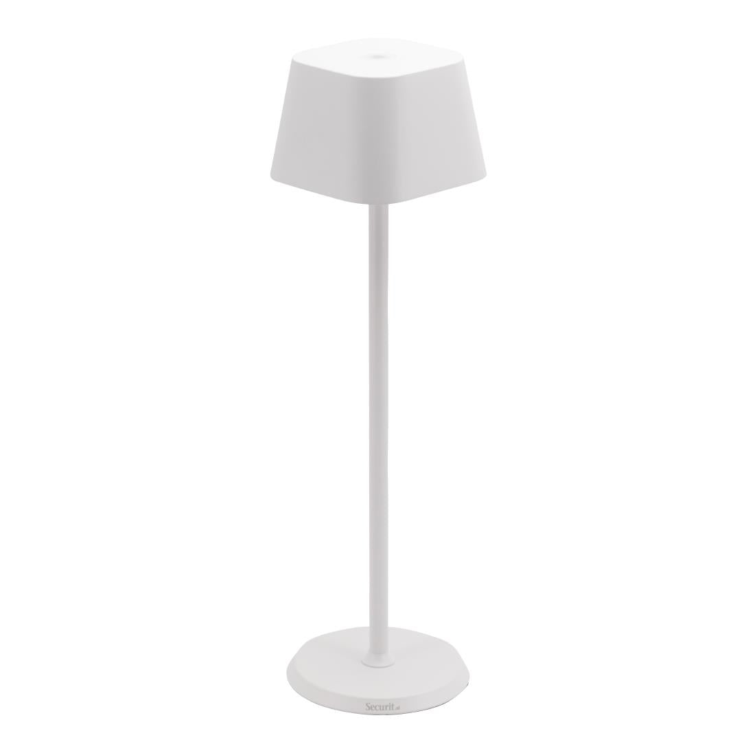 Lampe de table LED sans fil blanche à intensité variable Securit Georgina avec câble de chargement magnétique - NISBETS