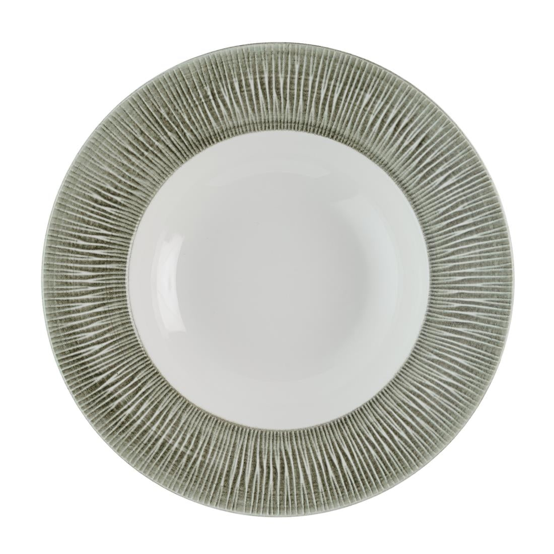 Assiettes àbord large Churchill Bamboo Ceramic Spinwash Alpine 280mm (Lot de 12)