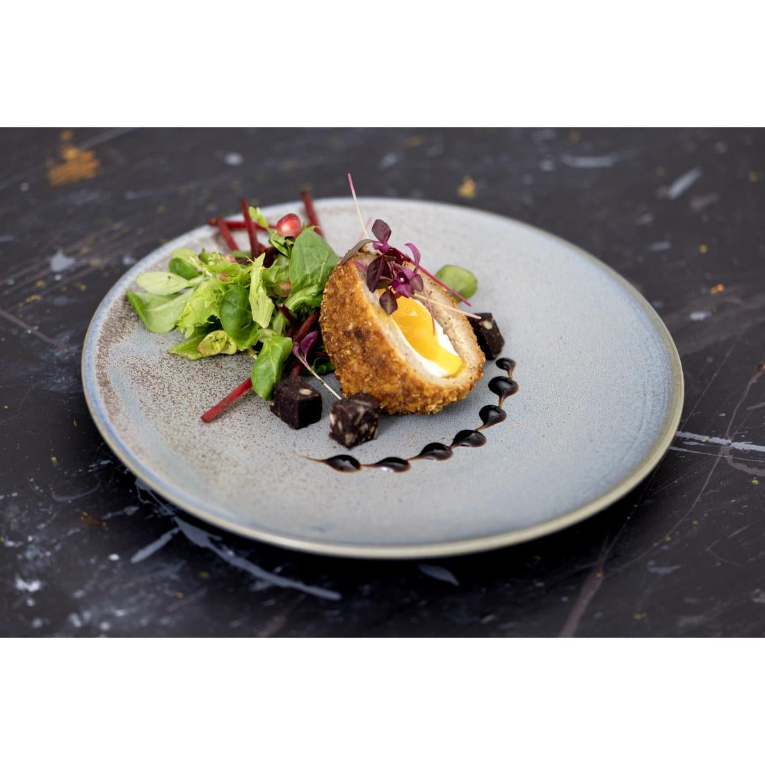 Assiettes plates Olympia Ember Blue 230mm (lot de 6)