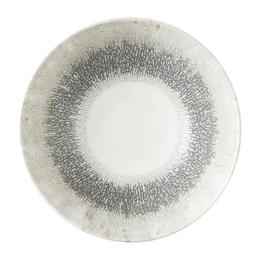 Assiettes creuses rondes Churchill Studio Prints Fusion Grey 178mm (Lot de 6)