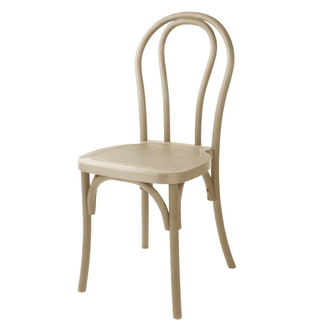 Chaises en résine style bois courbé Bolero Soho coloris naturel (lot de 4)