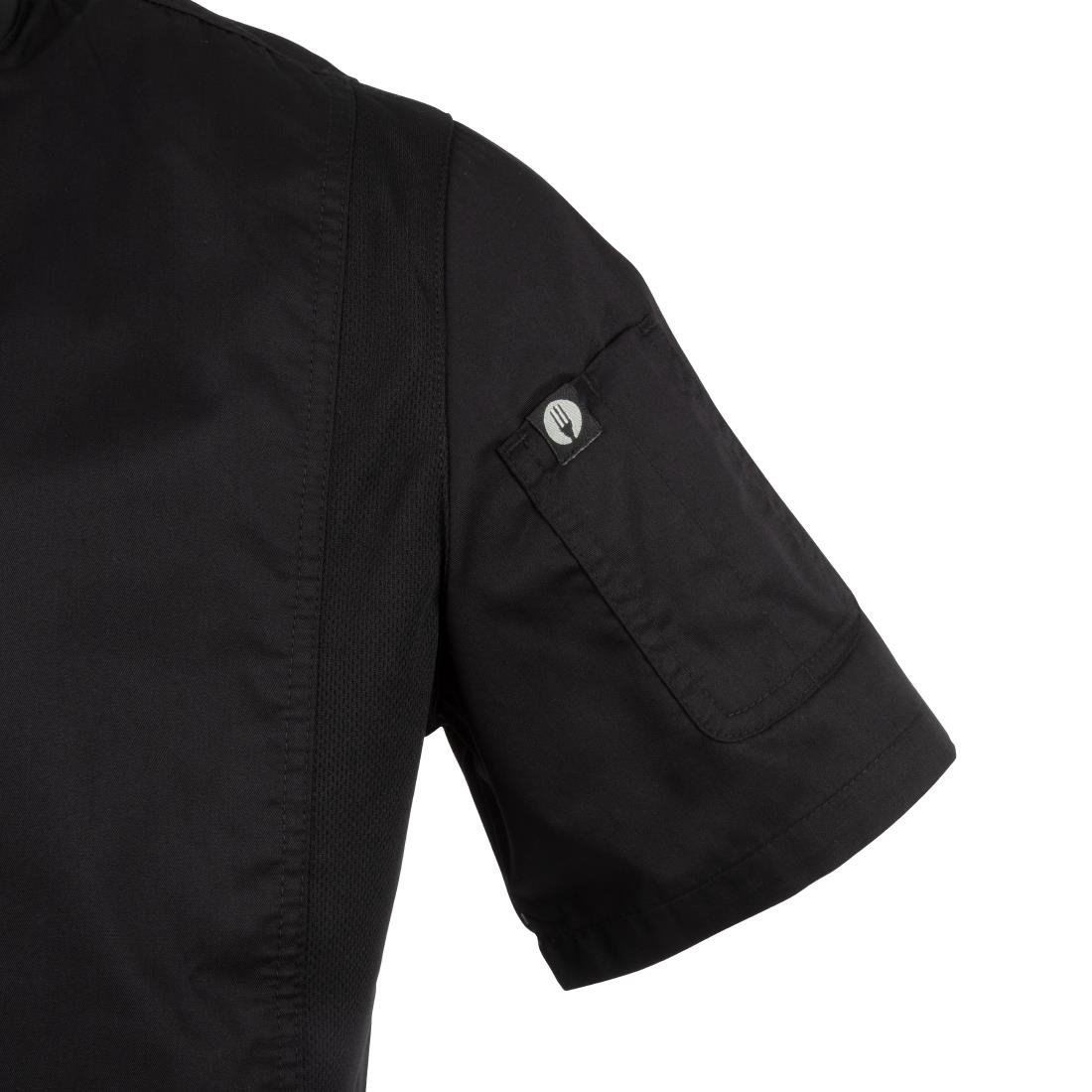 Veste de cuisine mixte Cool Vent Chef Works Urban Springfield noire - NISBETS