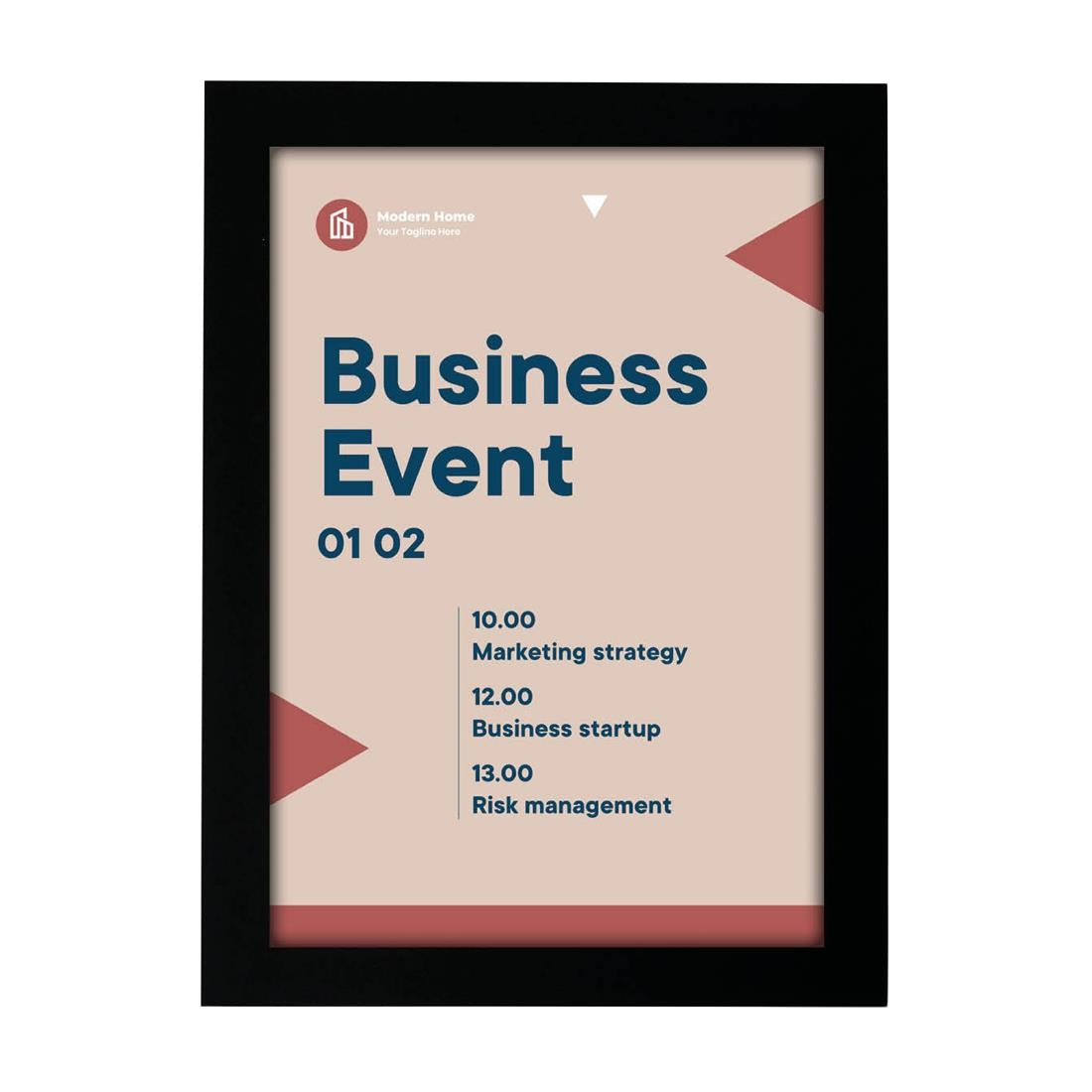 Cadres d'affichage autocollants Europel A5 noirs (lot de 2)