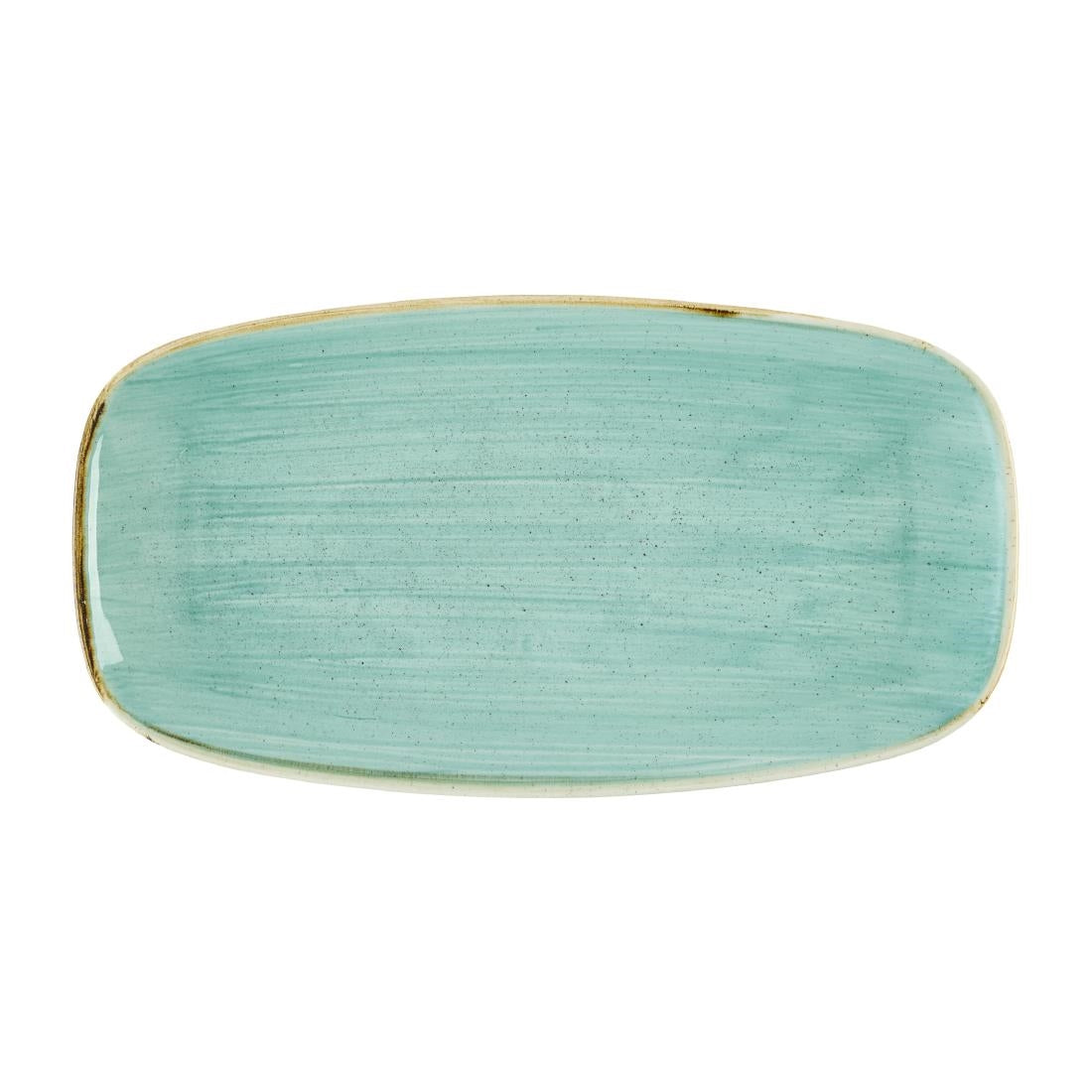 Assiettes oblongues Churchill Stonecast Mint No. 4 (355 x 189mm) (Lot de 6)