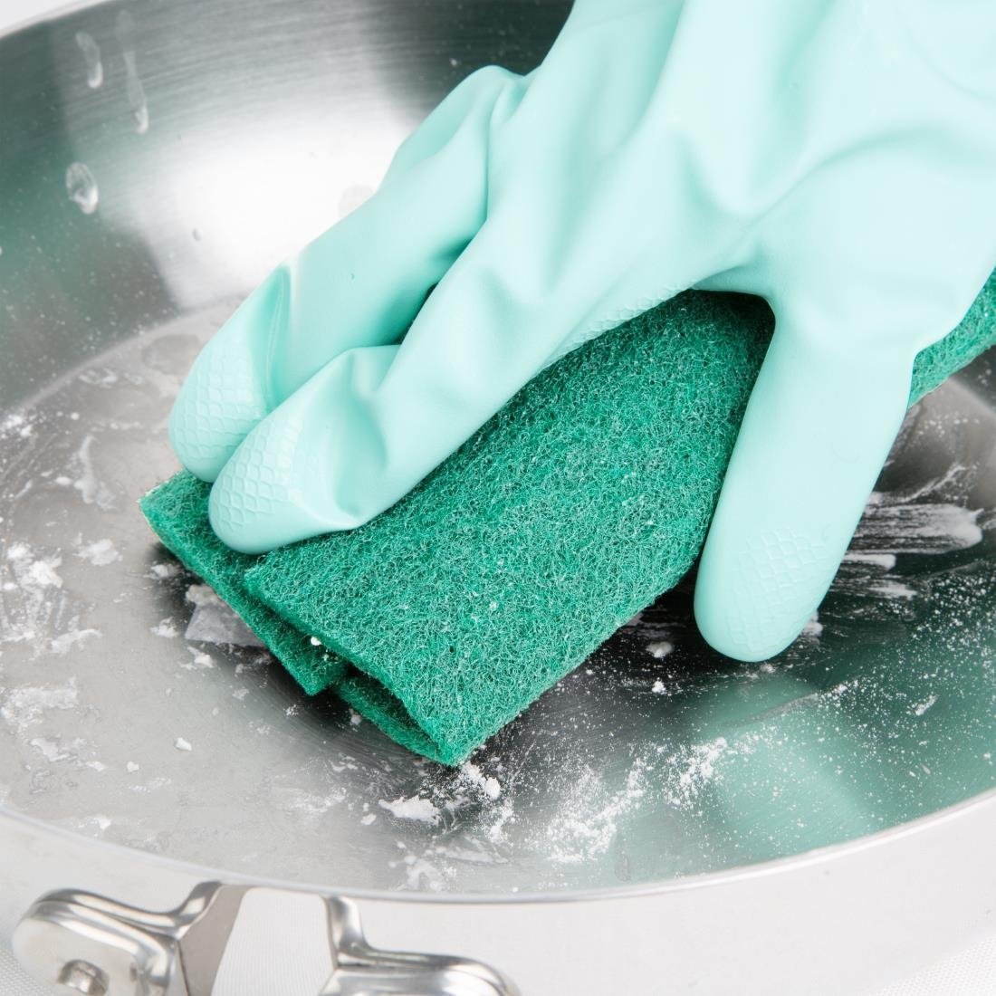 Tampons abrasifs verts 100% recyclés Jantex 225x150mm (lot de 10)