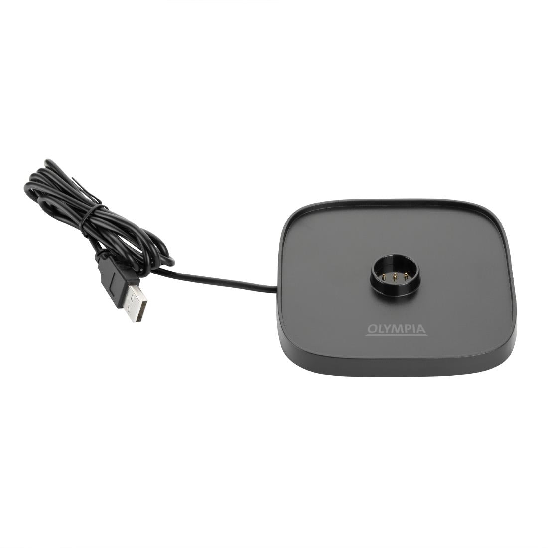 Lampe de table avec abat-jour carré Olympia Lucca noire 300mm