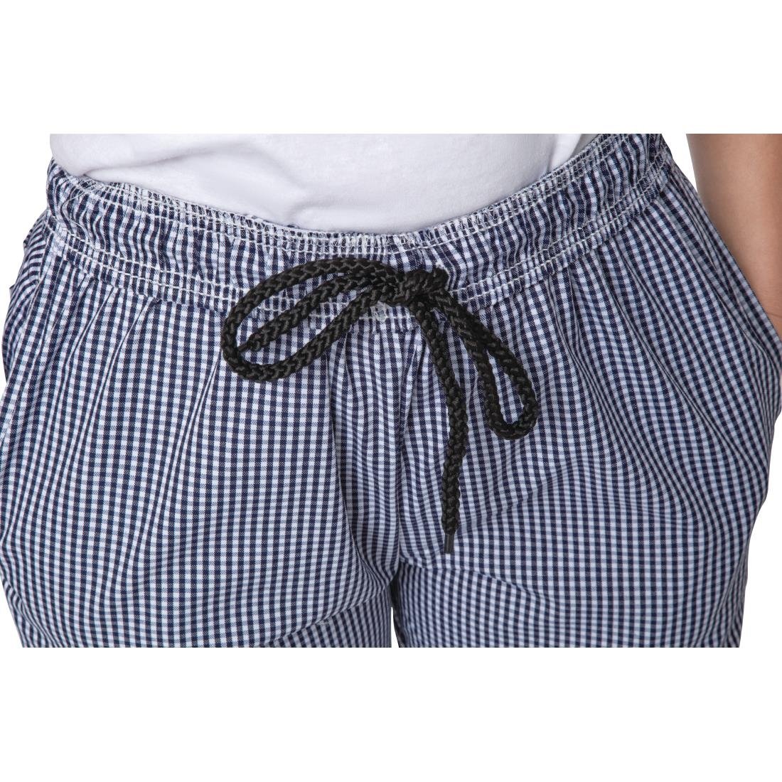 Pantalon de cuisine mixte Whites Vegas petits carreaux bleu et blanc - NISBETS
