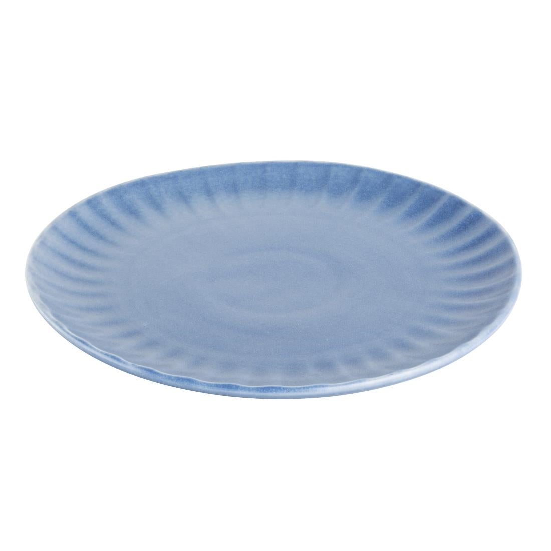 Assiettes plates Olympia Corallite bleues 280 mm (lot de 6)
