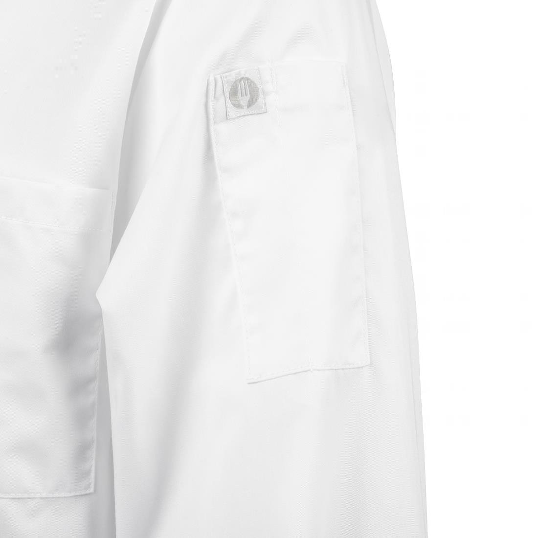 Veste de cuisine mixte blanche à manches longues Chef Works Calgary Cool Vents - Taille S