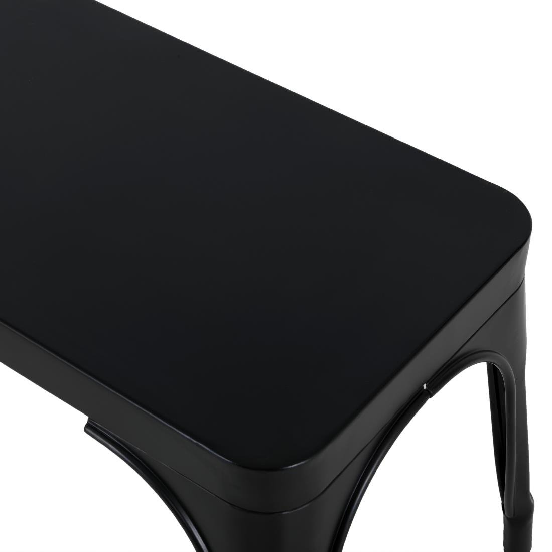 Bancs en métal noir Bolero Bistro 1000 mm (lot de 2) - NISBETS