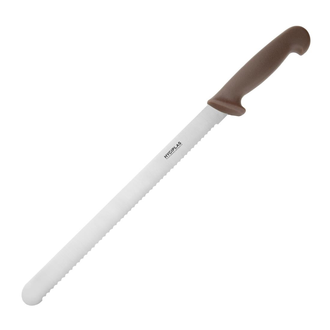 Couteau à trancher denté Hygiplas marron 30cm