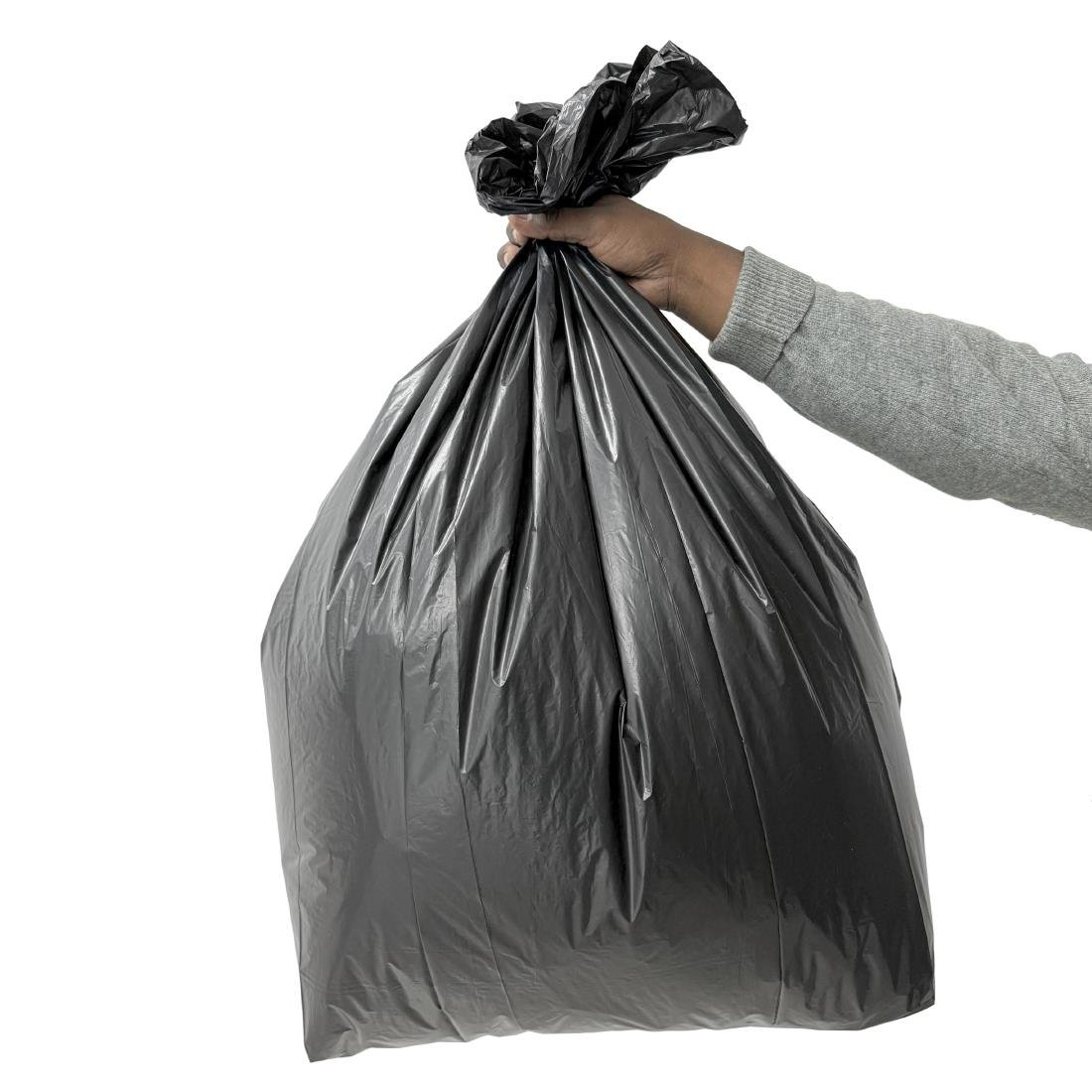 Sacs-poubelle standard noirs Jantex 80 L (lot de 200) - NISBETS