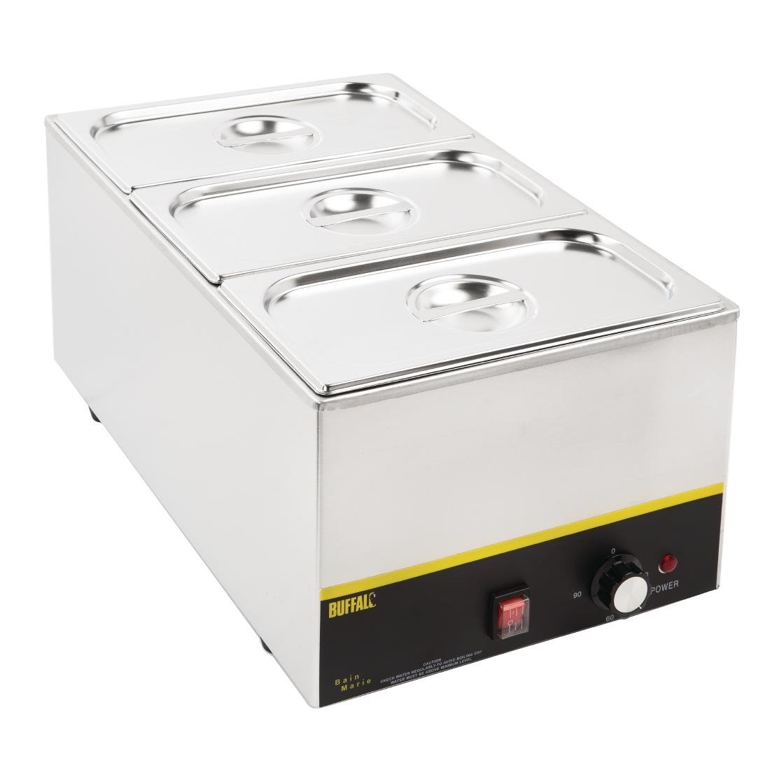 Ensemble inox 3 GN 1/3 avec couvercles Vogue