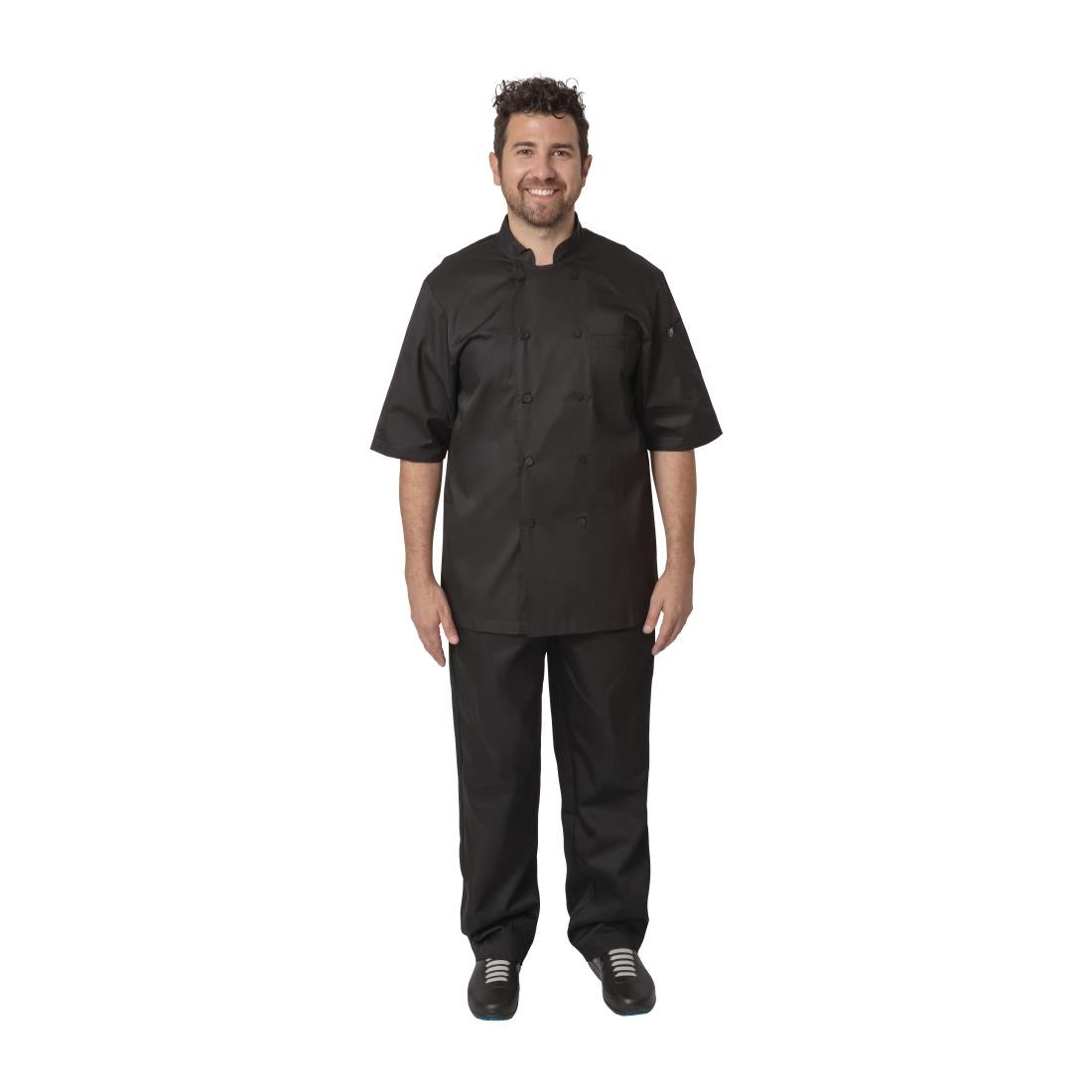 Veste de cuisine mixte Cool Vent Chef Works Montreal noire - NISBETS