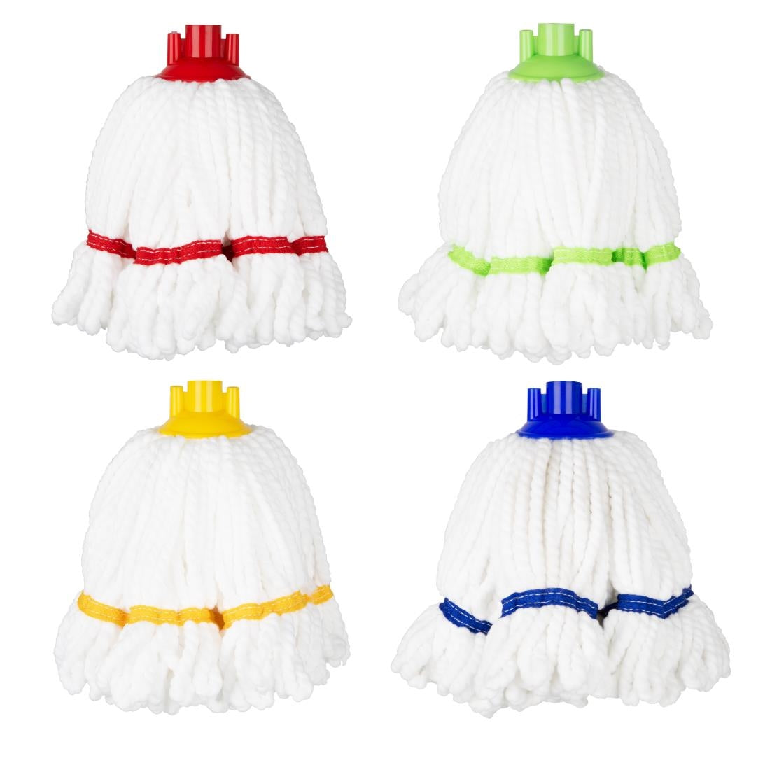 Tête serpillière en microfibre Jantex bande rouge 150g