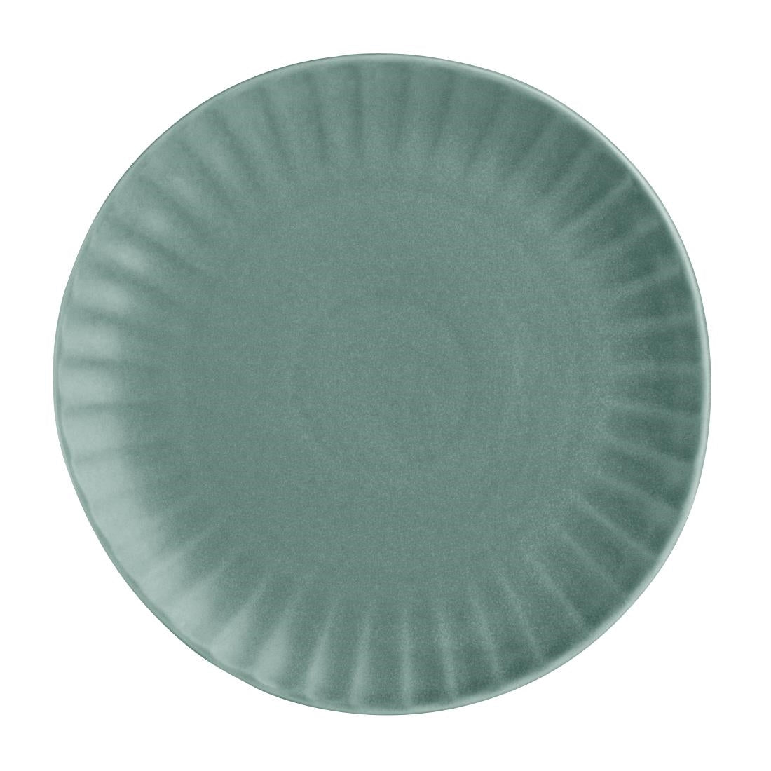 Assiettes plates Olympia Corallite vertes 280 mm (lot de 6)
