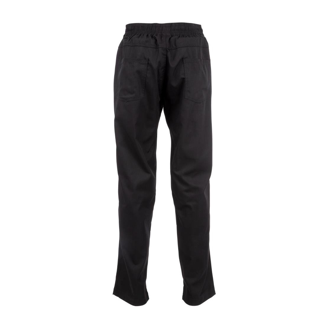 Pantalon de cuisinier ample unisexe Chef Works Better Built Baggy noir - NISBETS