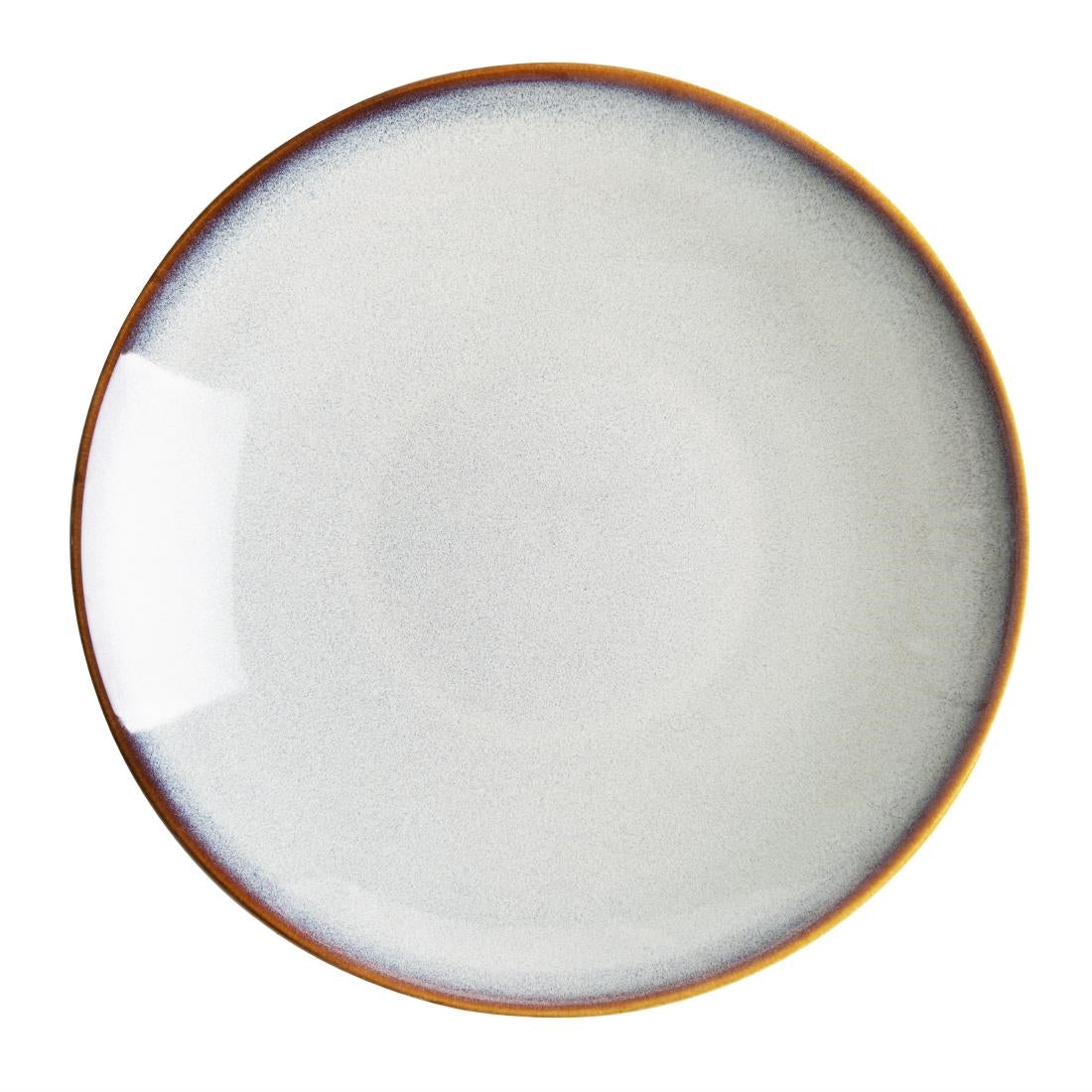 Assiettes creuses Olympia Drift gris uni 260 mm (lot de 4)