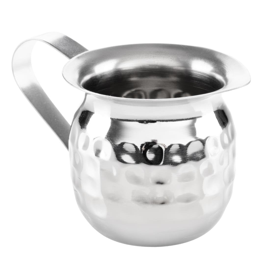 Mini pichets à lait en acier inoxydable martelé Olympia 78ml (lot de 6)