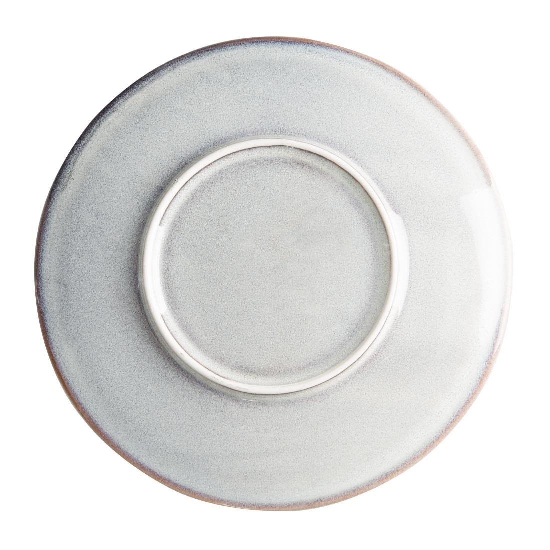 Assiettes plates Olympia Drift en relief gris 220mm (lot de 6)
