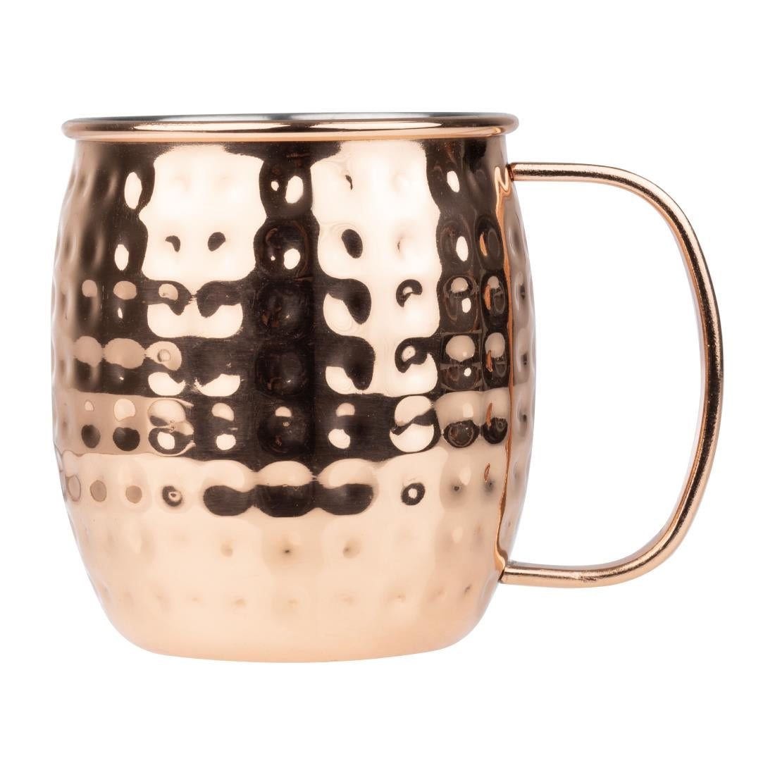 Mugs en acier inoxydable martelé Olympia Barware 440ml cuivre
