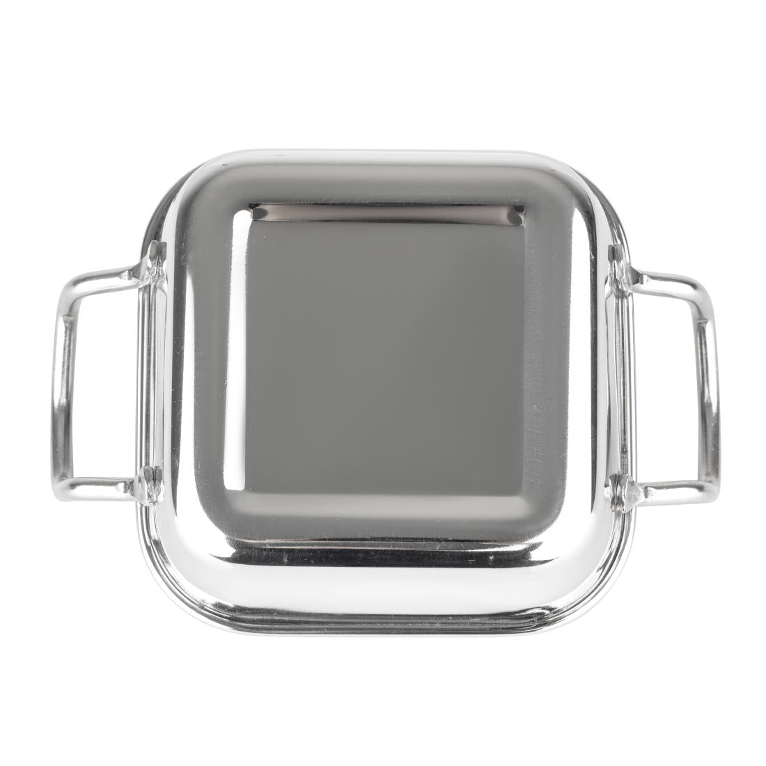 Plat de présentation en inox carré Olympia 115x115mm