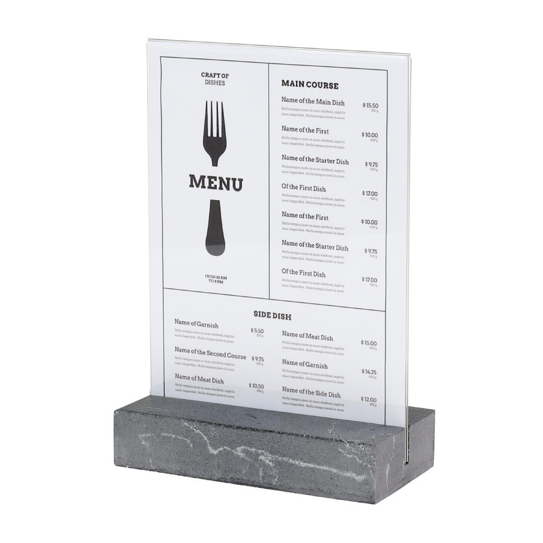 Présentoir de table Europel A5 polystone anthracite