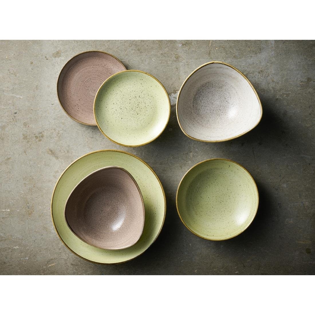 Assiettes avec rebord Churchill Stonecast Raw Green Evolve 165mm (Lot de 12)