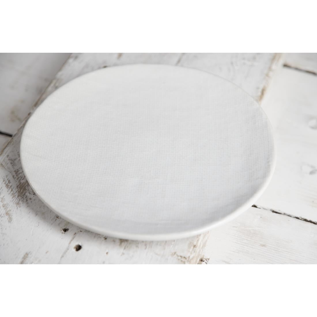 Assiettes plates Olympia Denim White 230 mm (lot de 6)